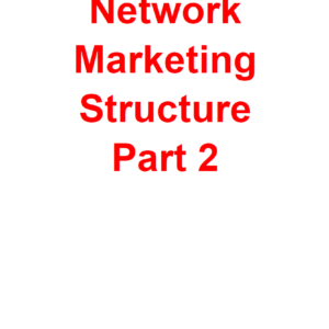 Network Marketing Structure – Part 2